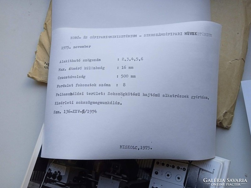 ZA207.2  Nehézipari Műszaki Egyetem Gépgyártástechnológia Tanszék  MISKOLC kb 32 fotó 1973