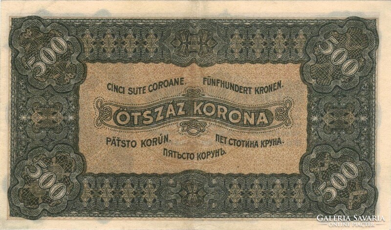 500 korona 1923 Pénzjegynyomda 1.