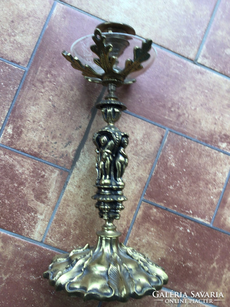 Réz gyertyatartó angyalkákkal