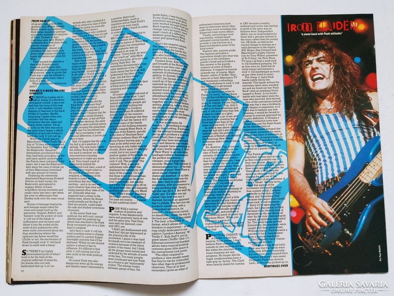 Extra Kerrang 1985/7 Billy Idol Nico Black Oak Gary Glitter Chris Rea Madhatter Debbie Bonham Beards