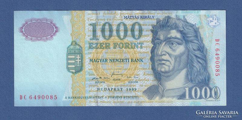 1000 Forint  1999 " DC " Ritka EF