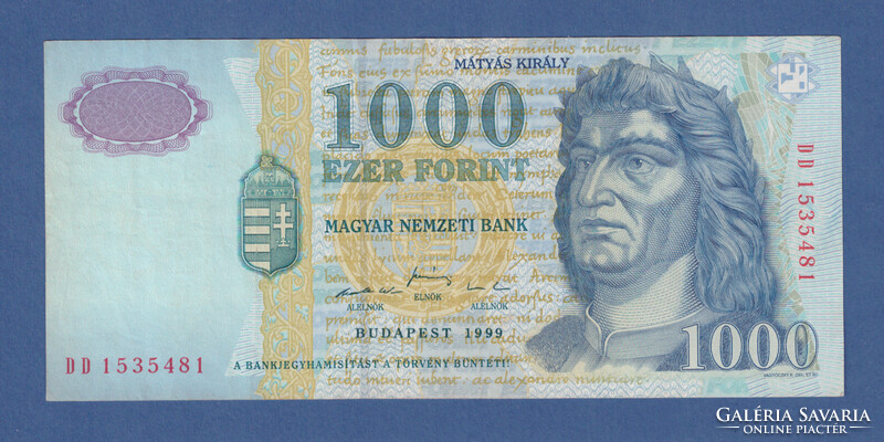 1000 Forint  1999 " DD " Ritka