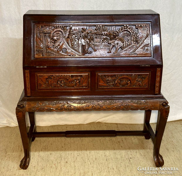 Kínai faragott írószekreter