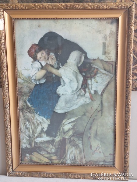 Hollosy Simon 1885 Tengerihántás c. nyomatkép