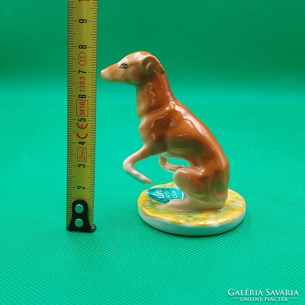 Retro  Kolozsvári Zsolnay/ Iris Cluj porcelán kutya figura