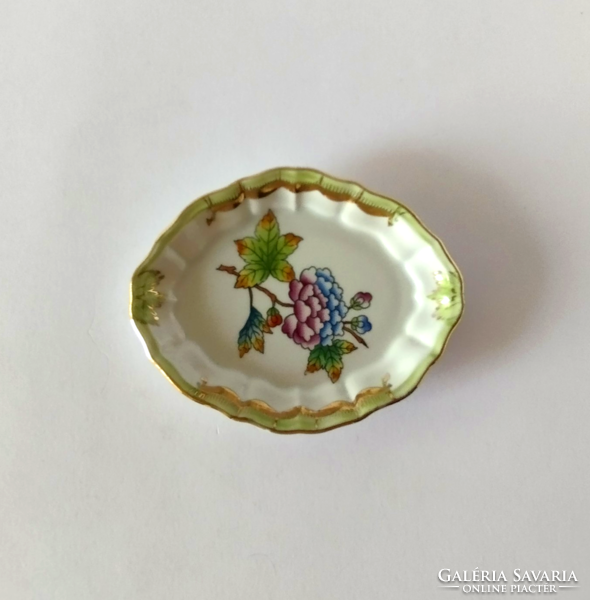 HERENDI "VIKTÓRIA" MINTÁS PORCELÁN GYŰRŰS TÁLKA