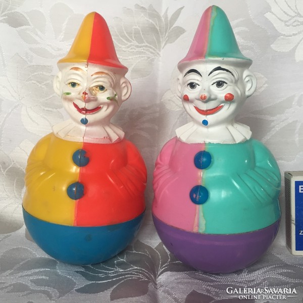 Régi, retró Western Germany Rolly (toys)Polly csörgő játék figura,keljfeljancsi,kelj fel jancsi baba