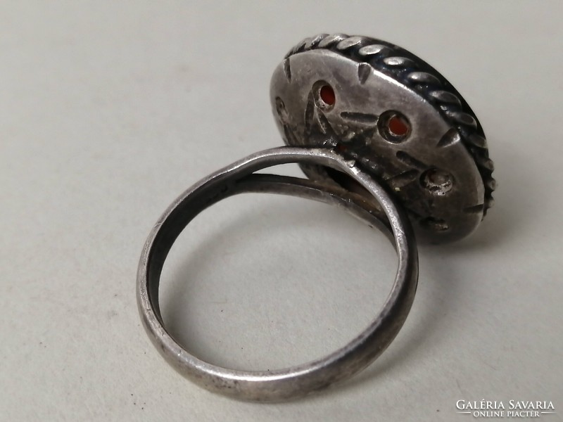 ISZLÁM FELIRATOS EZÜST GYŰRŰ VÉSETT KARNEOLLAL  -  CARNELIAN RING ISLAMIC INTAGLIO