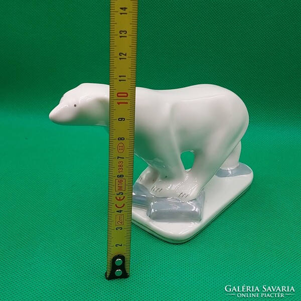 Retro  Kolozsvári Zsolnay Iris/ Iris Cluj porcelán  jegesmedve figura