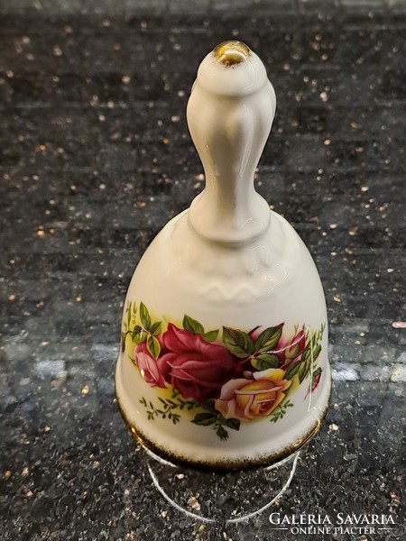 Royal Albert old country roses angol porcelán csengettyű csengő harang