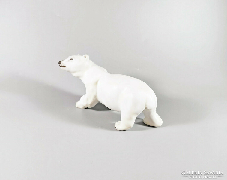 HERENDI, KÖLYÖK JEGESMEDVE 14 CM KÉZZEL FESTETT PORCELÁN FIGURA MCD, HIBÁTLAN! (J070)