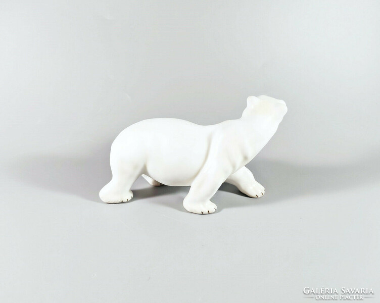 HERENDI, KÖLYÖK JEGESMEDVE 14 CM KÉZZEL FESTETT PORCELÁN FIGURA MCD, HIBÁTLAN! (J070)