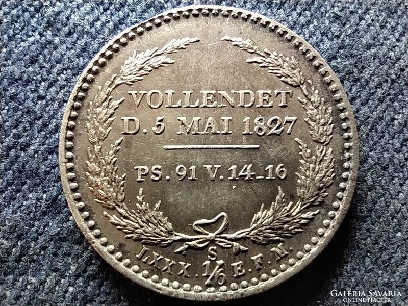 Német Államok Szász Királyság I. Antal (1827-1836) .521 Ezüst 1/6 tallér 1827 S