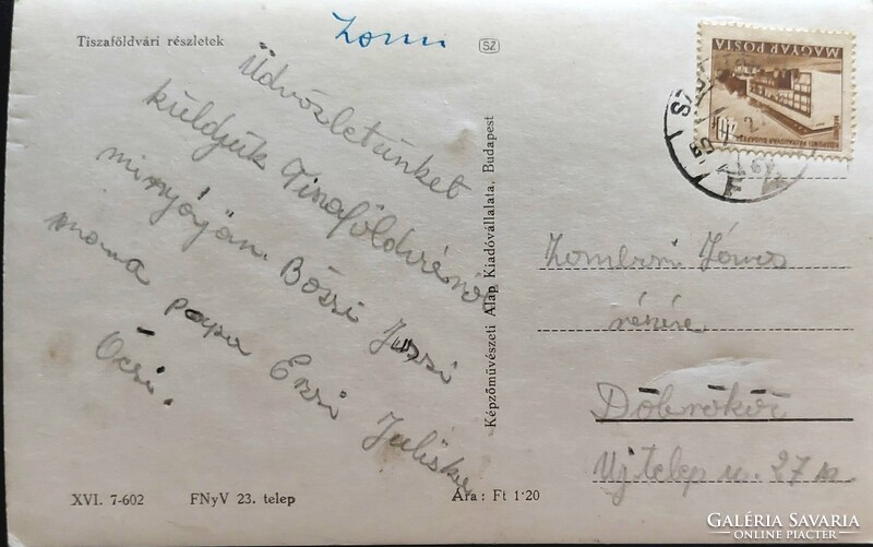 Képeslap , Tiszaföldvár.