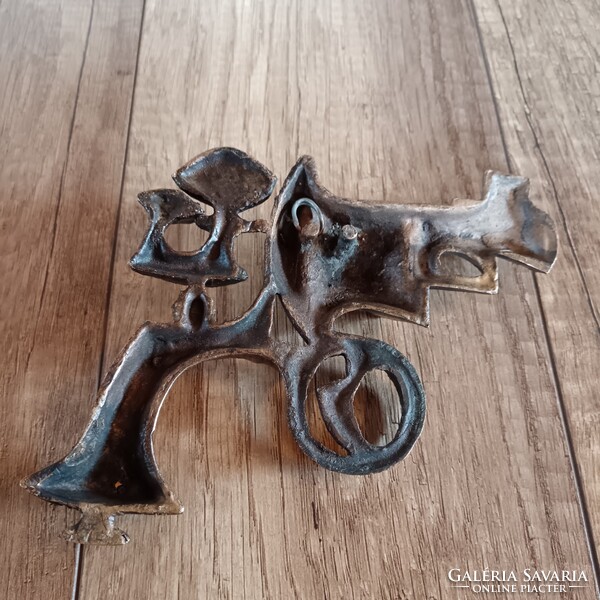 Muharos Lajos bronz revolver falidísz
