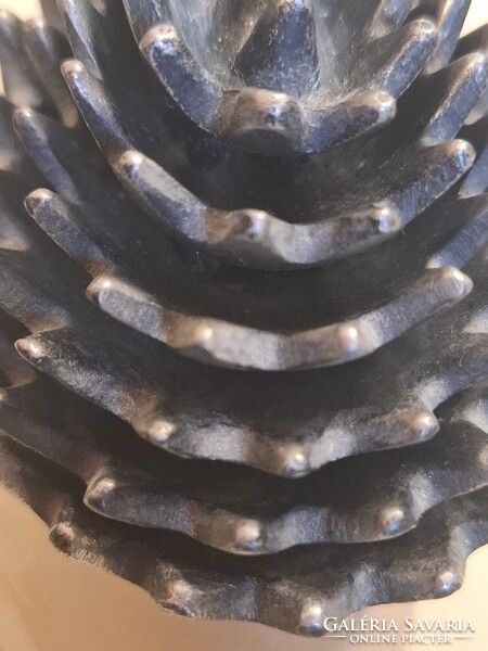 Walter Bosse stílusú retro fém sün, süni hamutartó a 60 évekből, 6 részes, teljes, szép állapotban