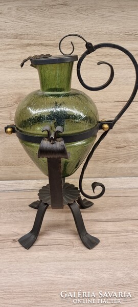KOVÁCSOLTVAS BORKIÖNTŐ,FÁTYOLÜVEG KANCSÓVAL