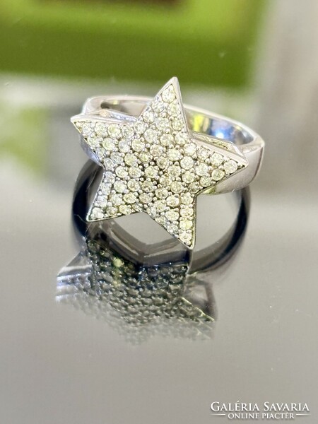 Káprázatos, masszív tömör ezüst gyűrű