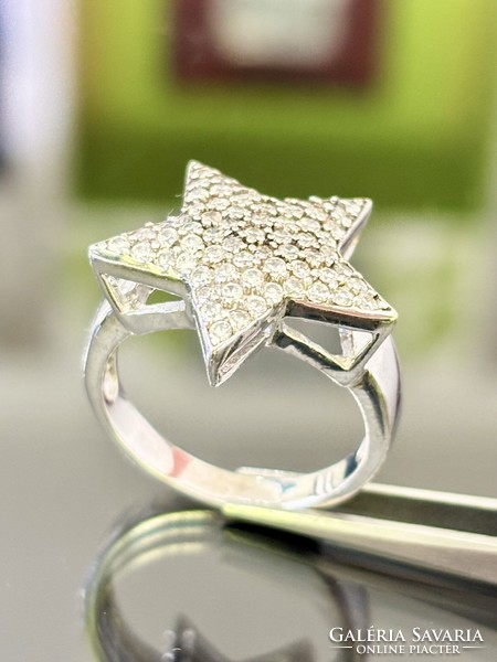 Káprázatos, masszív tömör ezüst gyűrű