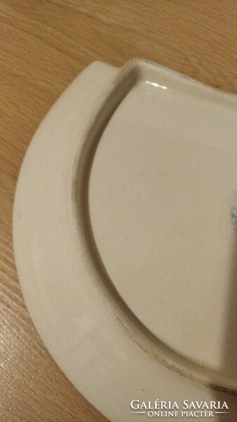 Ritka Zsolnay bambusz mintás kínáló, szívpecsétes 20 x 15 cm ! {ZSS31}