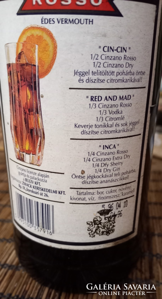 CINZANO ÉDES VERMUTH