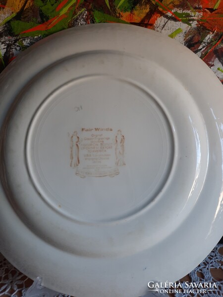 Staffordshire - Fair winds angol porcelánfajansz tányér - Friendship of Salem emléktányér