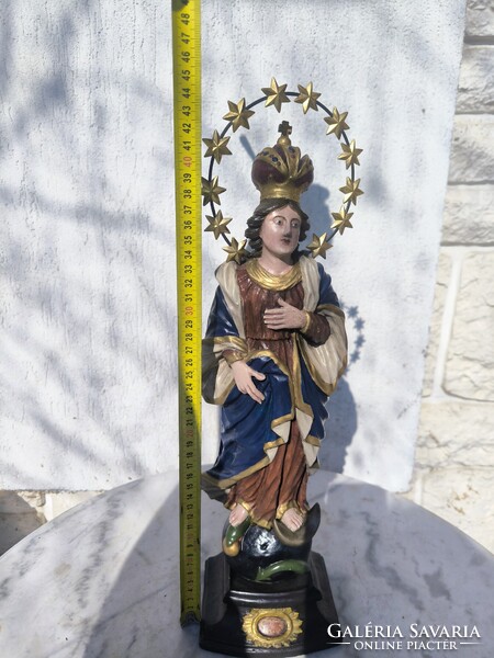 Gyönyörű Fa szobor Szeplőtelen Szűz Mária,