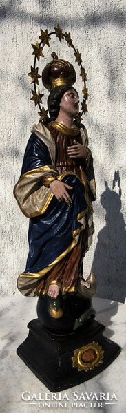 Gyönyörű Fa szobor Szeplőtelen Szűz Mária,