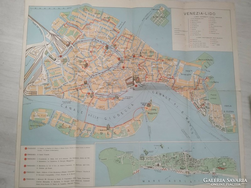 Velence Venezia Italia  térkép 1938