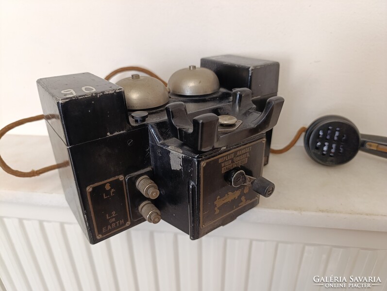Antik katonai telefon angol készülék militari London 612 1546