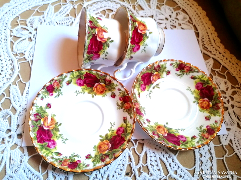 Royal Albert Old Country Roses kávés csésze pár  pótlásnak, vagy reggeli kávézáshoz