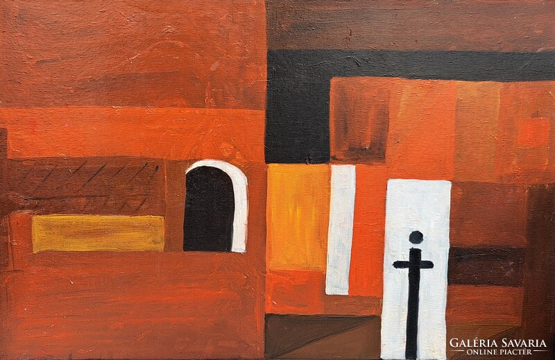 Barcsay? Olaj-vászon, 60x40 cm, jelzés nélkül