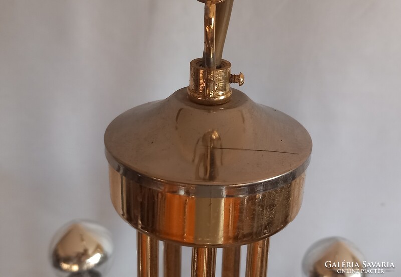 Kolarz réz- króm mennyezeti lámpa ALKUDHATÓ  Hollywood regency