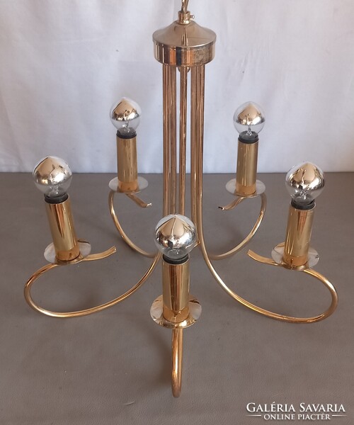 Kolarz réz- króm mennyezeti lámpa ALKUDHATÓ  Hollywood regency