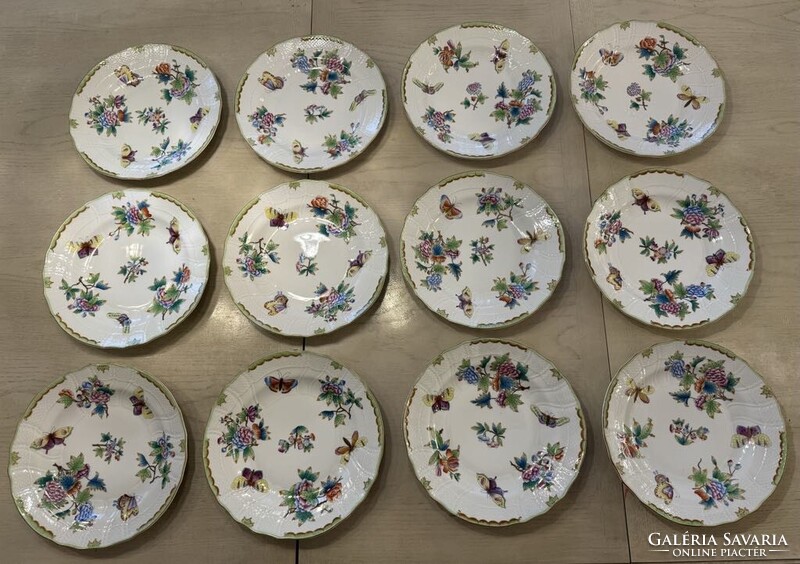 Ó-Herendi Viktória Királynő mintás rokályos étkészlet az 1900-as évek elejéről!Ritkán fellelhető!