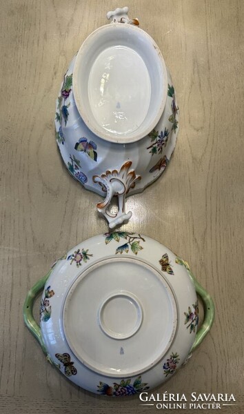 Ó-Herendi Viktória Királynő mintás rokályos étkészlet az 1900-as évek elejéről!Ritkán fellelhető!