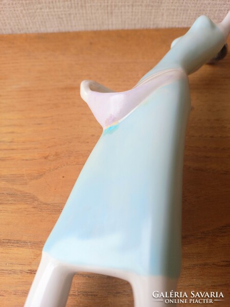 Hollóházi porcelán ritkaság - Az almaszedő - Torma Istvánné tervezése