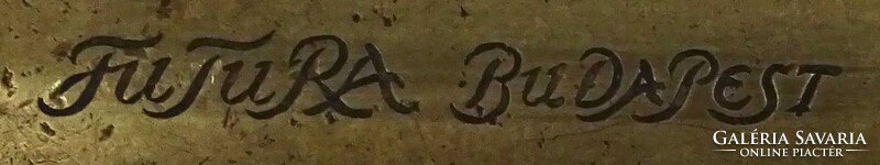 1U633 Antik réz Kossuth címeres levélnyitó kés Futura Budapest 1919-1939