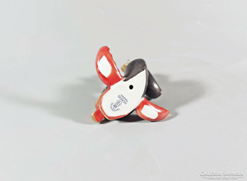 HERENDI, KÍNIA DELFIN, KÉZZEL FESTETT PORCELÁN FIGURA, HIBÁTLAN! (I218)