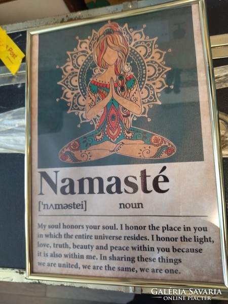 Namasté vászon poszter plusz képkeret 30x22