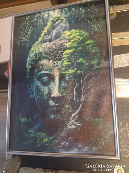 Buddha vászon poszter plusz képkeret 30x22
