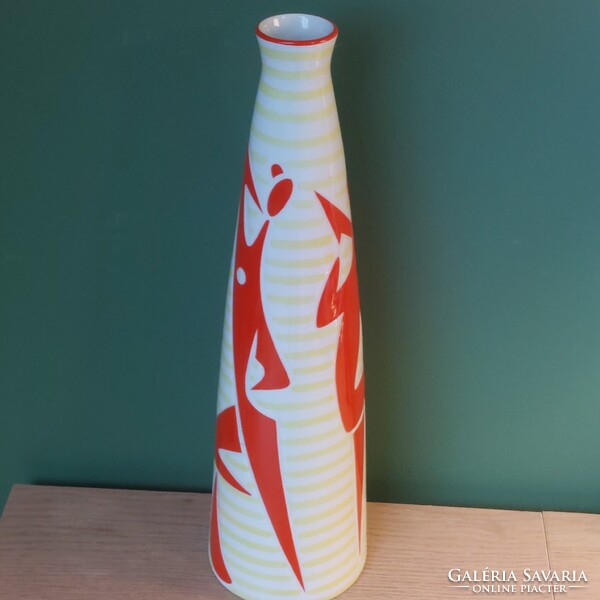Ritka gyűjtői Török János Zsolnay Jazz Váza 40 cm