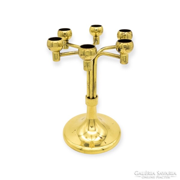 Fördős László fém hat ágú gyertyatartó