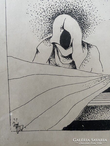 Buhály József: Magány - linó