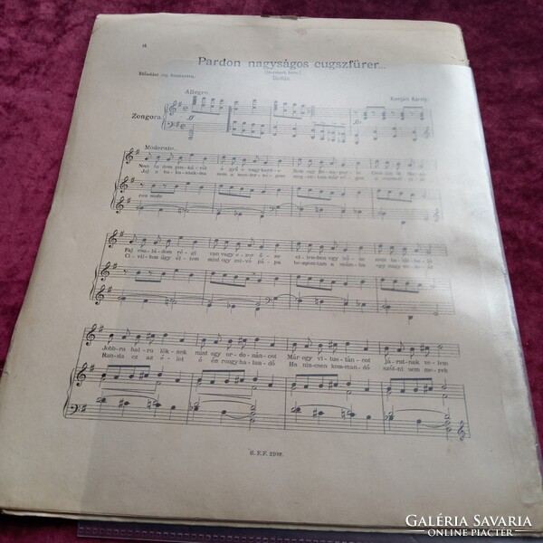 Robert Byssz/Imre Harmath/Karoly Komjáti - 14 pages of sheet music