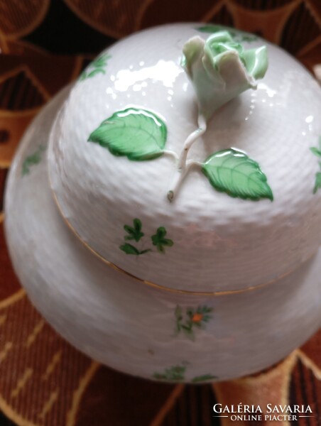 Nanking mintás herendi porcelán bonbonier