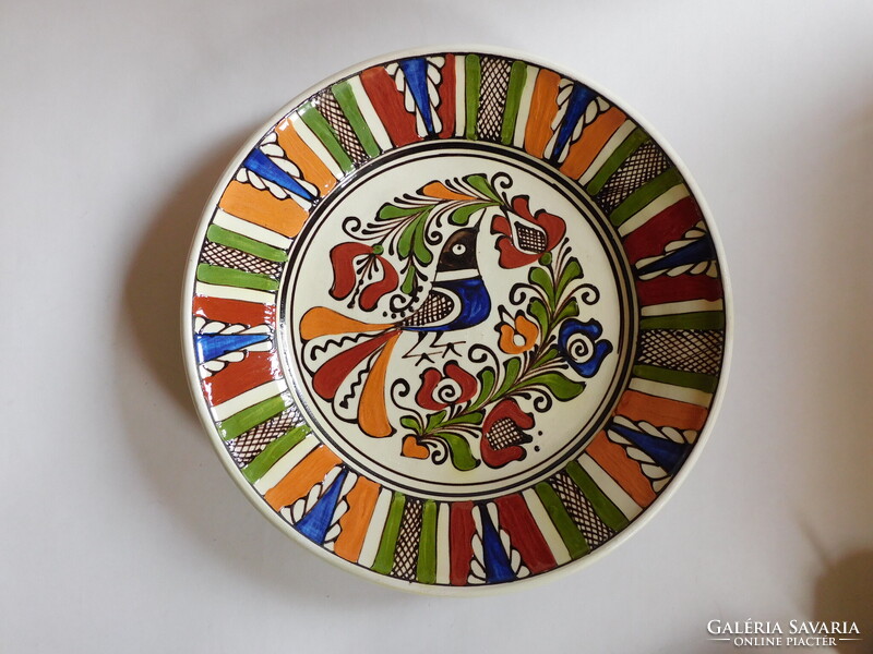 Korondi Simó János madaras tál  - 23.5 cm