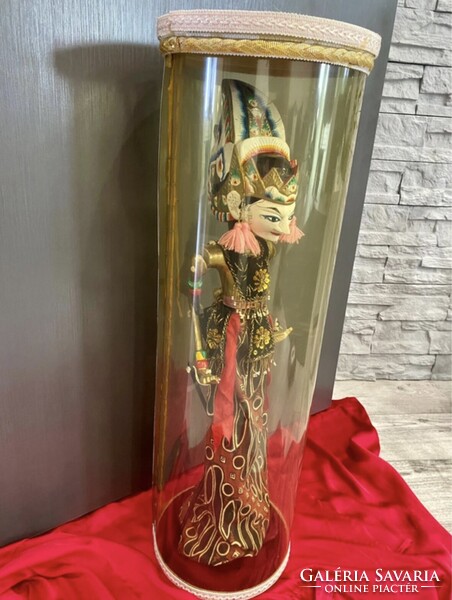 Vintage Indonéz kézzel készített 70 cm. magas Wayang Golek bot báb