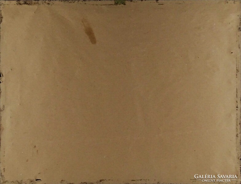 1U881 Anubisz - Keretezett egyiptomi papirusz kép 47.5 x 37 cm