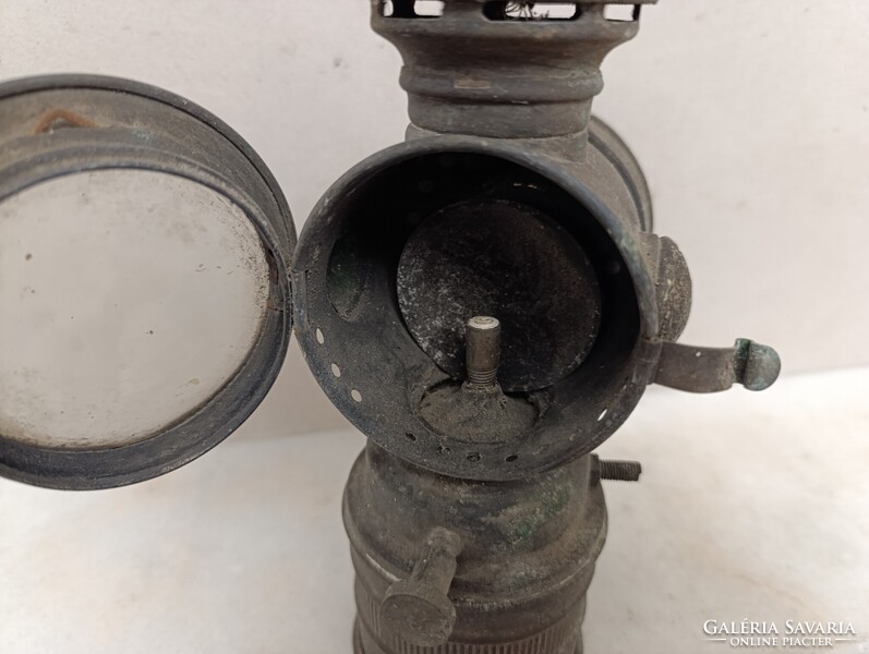 Antik bicikli lámpa Alte Fahrradlampe Bicycle Lamp karbid kerékpár gyűjtemény felújítandó 835 1568